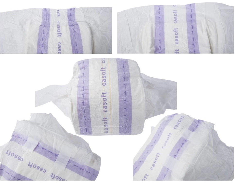 Free Samples Casoft Unisex Disposable Adult Diaper with Tabs Moderate Absorbency Incontinence Adult Diaper for Russia/USA/Australia/Brazil