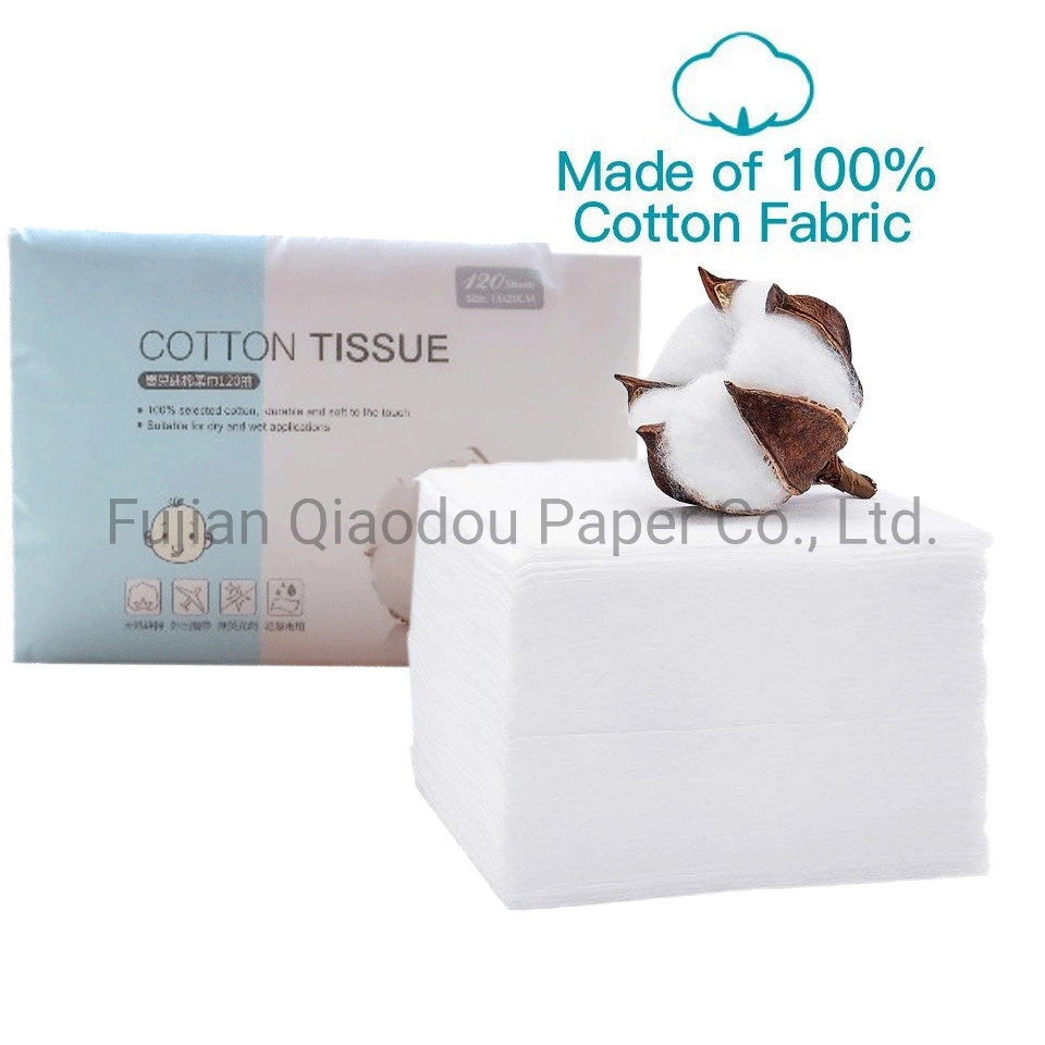 Wholesale OEM Label Disposable Face Towel Unscented Cotton Cleaning Baby Dry Wipes