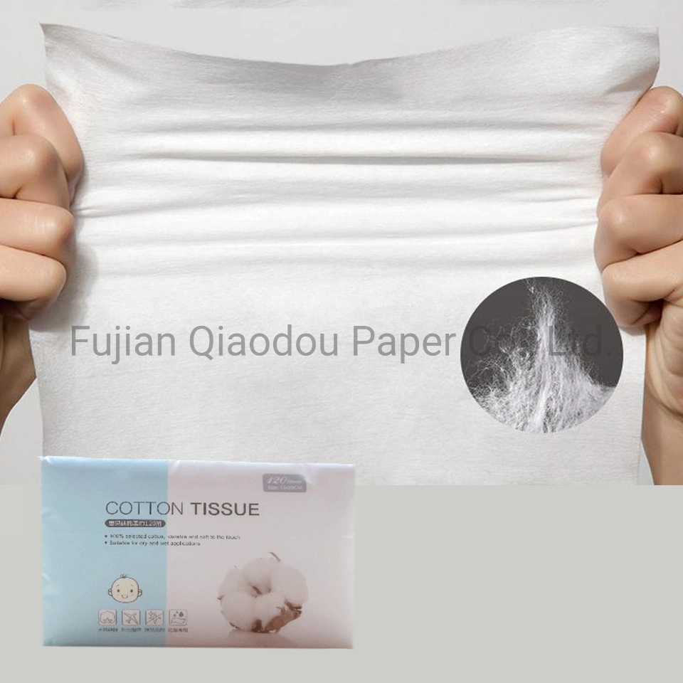 Wholesale OEM Label Disposable Face Towel Unscented Cotton Cleaning Baby Dry Wipes