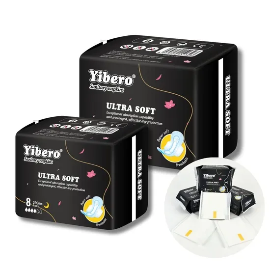 Good Service Breathable Odor Control Sanitary Products Organic for Women Period Pads 