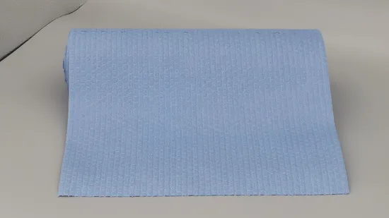 Industrial Heavy Duty Dry Cleaning Wiping Big Polyester Cloth Roll 500 Sheets Per Roll Nonwoven Wipes Safety Pattern Style 