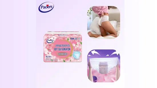 OEM Women Wearing Menstrual Sanitary Napkin Pants Lady Disposable Underwears with Menstrual Pad 