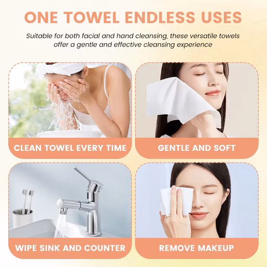 Disposable Super Absorbent Dry Baby Wipes, Facial Tissue, Cotton Facial Dry Wipes for Baby